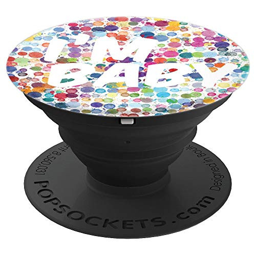 I m Baby Colorful Rainbow Paint Splatter Pattern PopSockets Grip and Stand for Phones and Tablets