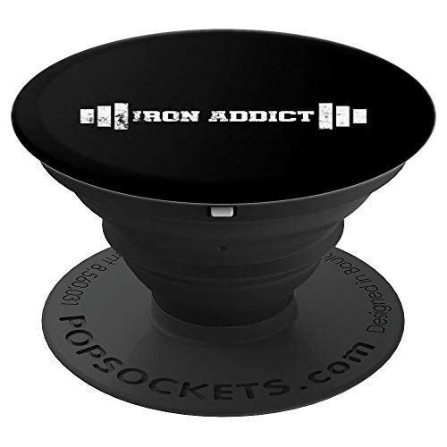 Iron Addict Weightlifter Bodybuilder Powerlifter PopSockets Grip and Stand for Phones and Tablets Iron Addict Weightlifter Bodybuilder Powerlifter PopSockets Grip and Stand for Phones and Tablets
