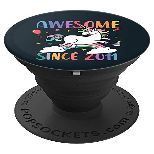 Awesome 9 Years Old 9th Birthday Unicorn Party Gift 2020 PopSockets Grip and Stand for Phones and Tablets
