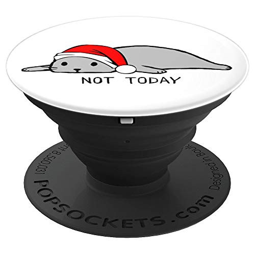 Nope Not Today Lazy Cat  funny lazy cat design Christmas Tee PopSockets Grip and Stand for Phones and Tablets