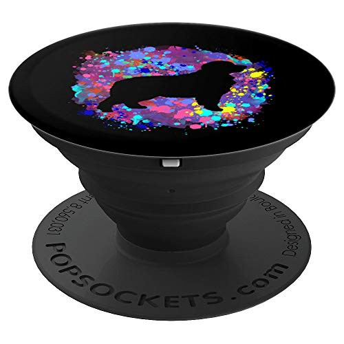 Bernese Mountain Dog Colorful Paint Splatter Art Owner Gift PopSockets Grip and Stand for Phones and Tablets