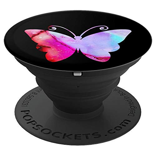 Butterfly Grip  Artistic Watercolor Shape Paint Design PopSockets Grip and Stand for Phones and Tablets