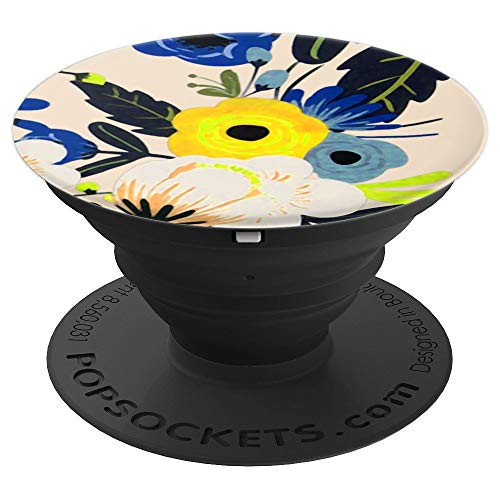 Chic Floral Grip  Artistic Flowers Paint Design PopSockets Grip and Stand for Phones and Tablets
