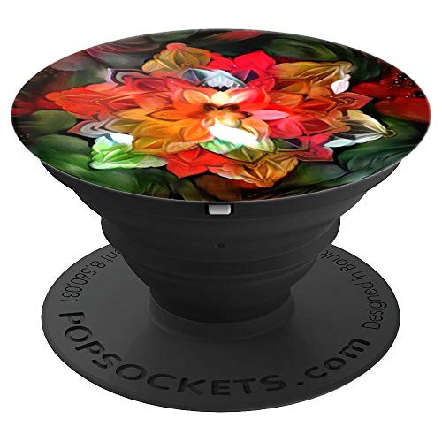 Mandala Flower Colorful Artistic Paint Design PopSockets Grip and Stand for Phones and Tablets