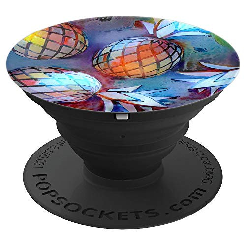 Pineapple Watercolor On Colorful Paint Design PopSockets Grip and Stand for Phones and Tablets