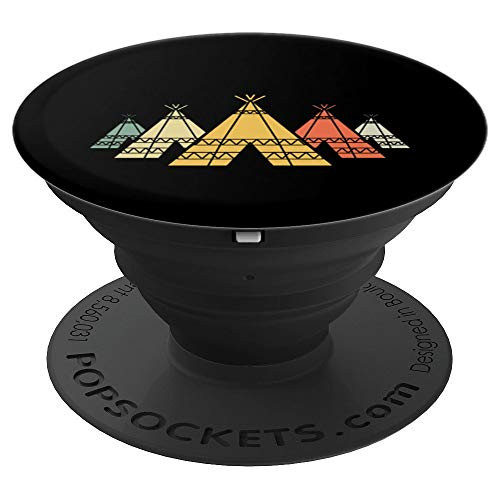 Native American Vintage Teepee Tipi Retro PopSockets Grip and Stand for Phones and Tablets