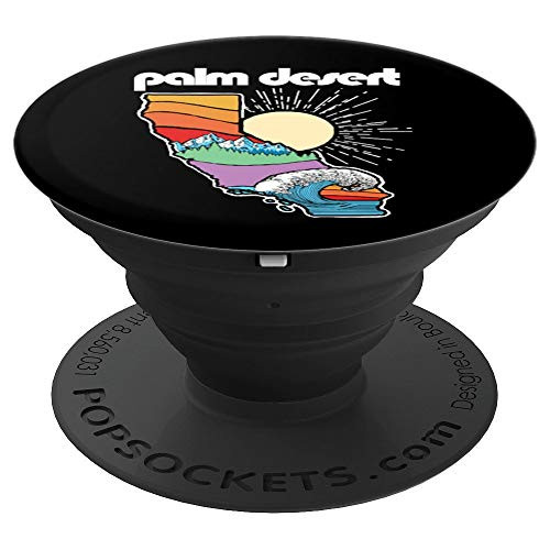 Palm Desert California Outdoors Retro Nature Graphic PopSockets Grip and Stand for Phones and Tablets
