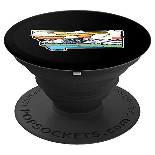 Vintage Montana Outdoors Retro Mountains   Nature Graphic PopSockets Grip and Stand for Phones and Tablets