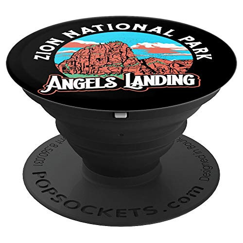 Angels Landing Zion National Park Vintage 80 s Graphic PopSockets Grip and Stand for Phones and Tablets