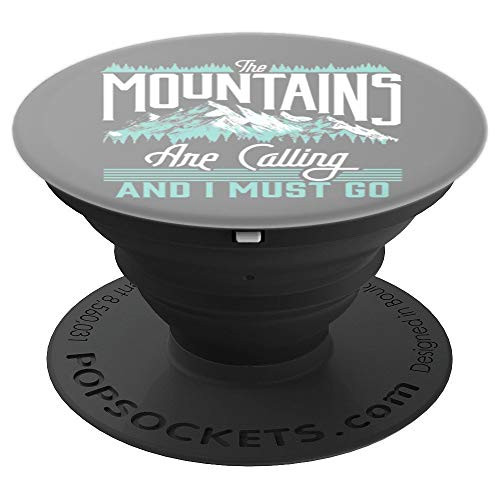 Mountains Are Calling   I Must Go Retro Vintage Graphic PopSockets Grip and Stand for Phones and Tablets