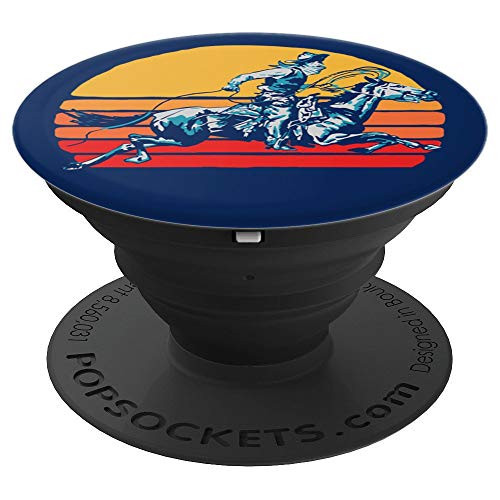 Retro Roping Cowboy Vintage Graphic PopSockets Grip and Stand for Phones and Tablets Retro Roping Cowboy Vintage Graphic PopSockets Grip and Stand for Phones and Tablets