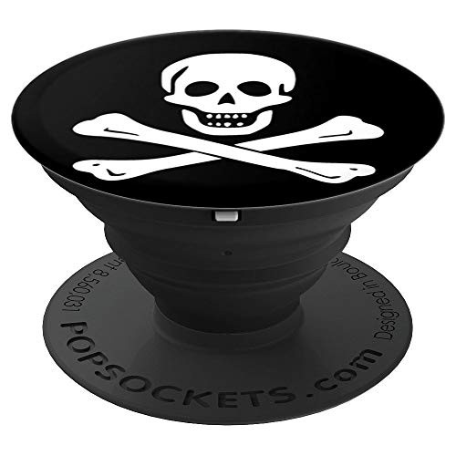Jolly Roger Black Sam Pirate Flag PopSockets Grip and Stand for Phones and Tablets