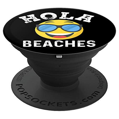 Hola Beaches Tank Top Funny Beach Spanish Summer Vacation PopSockets Grip and Stand for Phones and Tablets