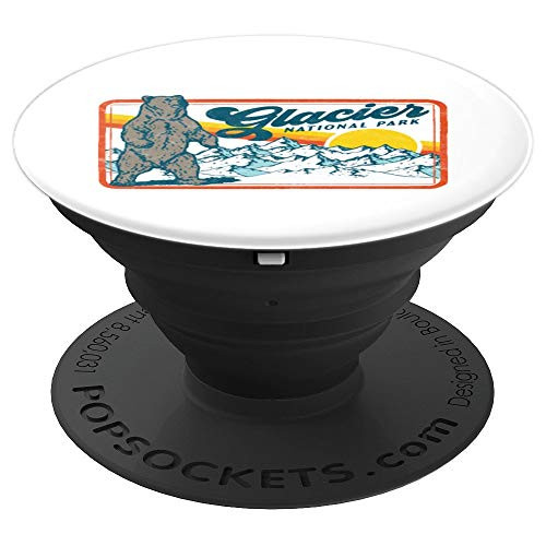 Retro Glacier National Park 80 s Bear Graphic 80s PopSockets Grip and Stand for Phones and Tablets Retro Glacier National Park 80 s Bear Graphic 80s PopSockets Grip and Stand for Phones and Tablets