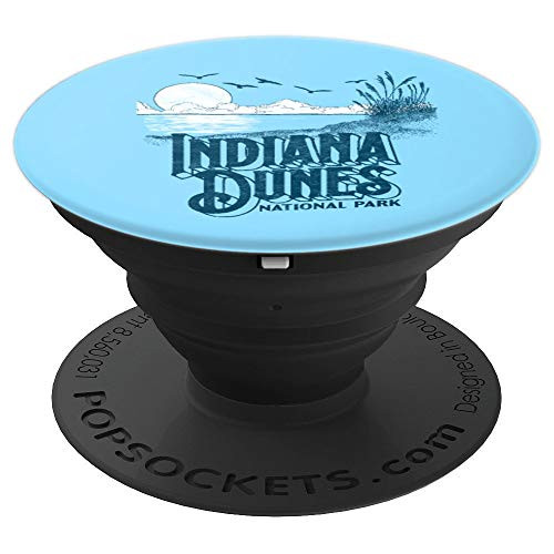 Vintage Indiana Dunes National Park Retro 80 s Minimalist PopSockets Grip and Stand for Phones and Tablets