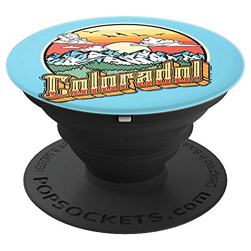 Vintage Colorado Retro Vibe Eighties Outdoor Design PopSockets Grip and Stand for Phones and Tablets