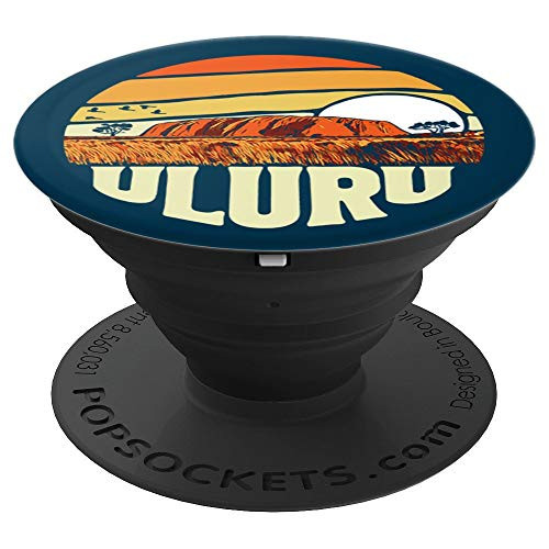 Ayers Rock Uluru Australia Outdoor Badge Souvenir Graphic PopSockets Grip and Stand for Phones and Tablets