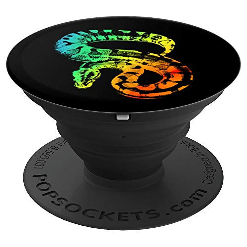 Ball Python Colorful Vintage Retro PopSockets Grip and Stand for Phones and Tablets