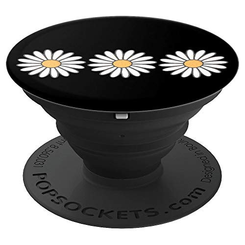 Daisy Minimal A Floral Pattern   Cute White Paper Flower PopSockets Grip and Stand for Phones and Tablets