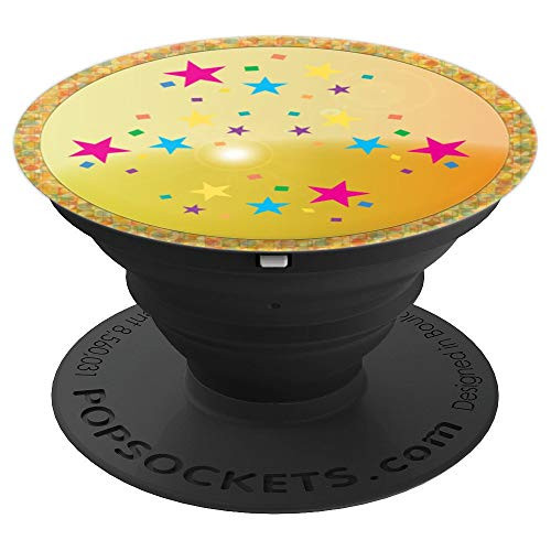 Beautiful Colored Stars with Gradient Background and Border PopSockets Grip and Stand for Phones and Tablets