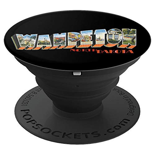 Wahpeton North Dakota ND USA Vintage Retro Souvenir PopSockets Grip and Stand for Phones and Tablets