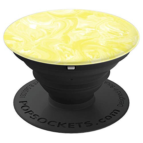 Yellow Marbleized Paint Design PopSocket PopSockets Grip and Stand for Phones and Tablets