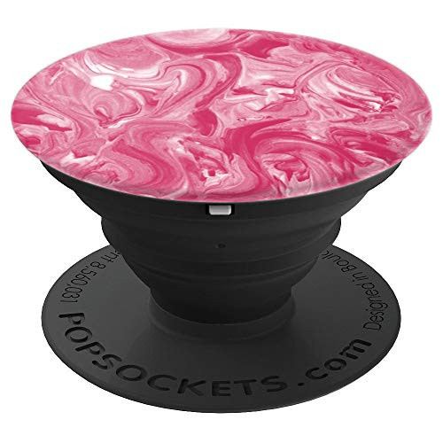 Dark Pink Marbleized Paint Design PopSocket PopSockets Grip and Stand for Phones and Tablets