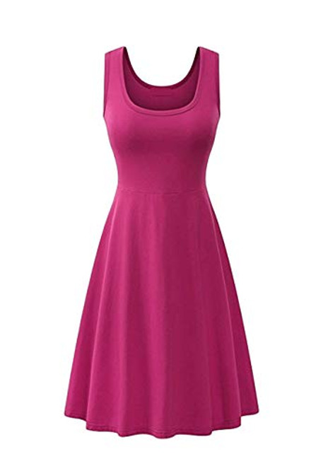 OMZIN Womens Summer Sleeveless Evening Party Beach Dresses Short A Line Casual Tunic Sundress Rose 3XL OMZIN Womens Summer Sleeveless Evening Party Beach Dresses Short A Line Casual Tunic Sundress Rose 3XL
