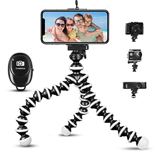 Phone Tripod Portable and Flexible Phone Tripod Adjustable Camera Tripod Stand Compatible with iPhone Android Phone Camera GoPro for Tiktok YouTube Video Vlogging Streaming Phone Tripod Portable and Flexible Phone Tripod Adjustable Camera Tripod Stand Compatible with iPhone Android Phone Camera GoPro for Tiktok YouTube Video Vlogging Streaming