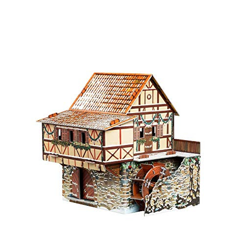 Clever Paper 245 2 Innovative 3D Puzzle   Medieval Town   Water Mill  Winter    29 pcs 5 5  x 6 3  x 5 7
