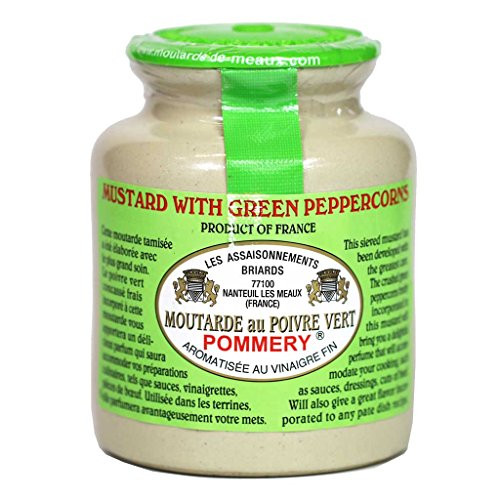 Pommery   Gourmet Green peppercorn Mustard from France in crock 8 8oz