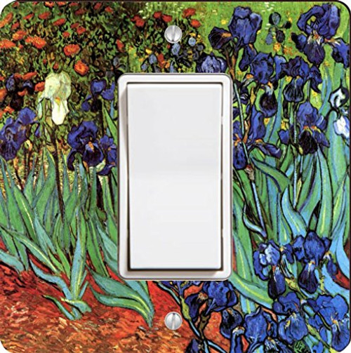 Rikki Knight Van Gogh Art Irises Single Rocker Light Switch Plate Rikki Knight Van Gogh Art Irises Single Rocker Light Switch Plate