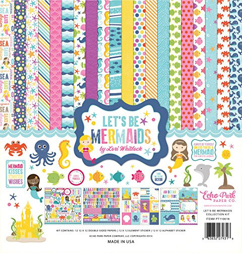 Echo Park Paper Company Let s Be Mermaids Collection Kit