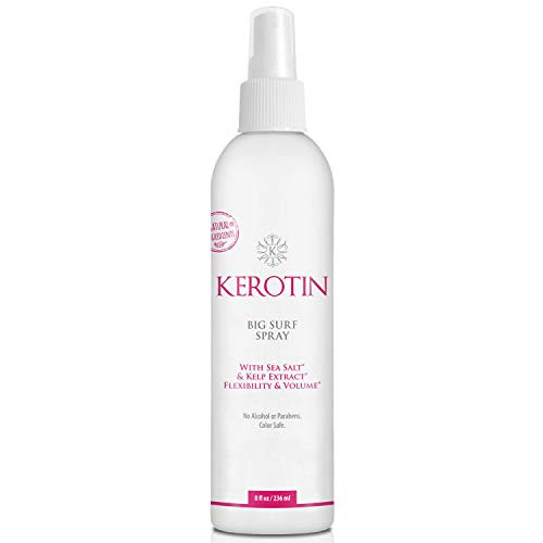Kerotin Sea Salt Spray   Hair Texturizing Spray with Sea Salt   Kelp Extract for Flexibility  Volume  Natural Waves and Beach Look   8 Fl Oz