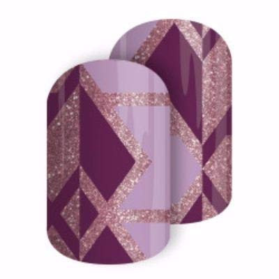 Jamberry Nail Wraps   Color Clique   Full Sheet   Pink Sparkle Geometric