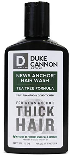 Duke Cannon News Anchor Hair Wash 2 in 1 Shampoo and Conditioner for Men   Tea Tree  10 oz