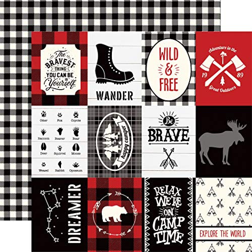 ECHO PARK PAPER COMPANY LUMBERJACK PAPER 12  3X4 JOURNL  3 X4  Journaling Cards