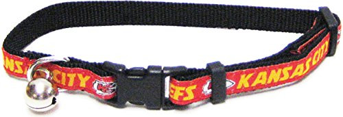 COLLAR for CATS   NFL KANSAS CITY CHIEFS CAT COLLAR    Strong   Adjustable FOOTBALL Cat Collars with Metal Jingle Bell