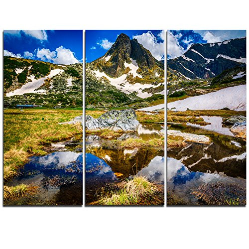 Designart Stunning Mountains in Rila Lakes District-Landscape Art Print Canvas-36x28in-Multipanel 3 Piece, 36x28-3 Panels Designart Stunning Mountains in Rila Lakes District-Landscape Art Print Canvas-36x28in-Multipanel 3 Piece, 36x28-3 Panels