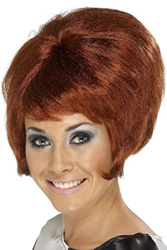 Smiffys womens 60s Beehive Wig Auburn