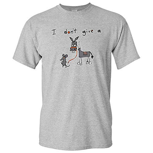 UGP Campus Apparel I Don t Give A Rats   Funny Sarcastic Humor Graphic T Shirt   Medium   Sport Grey