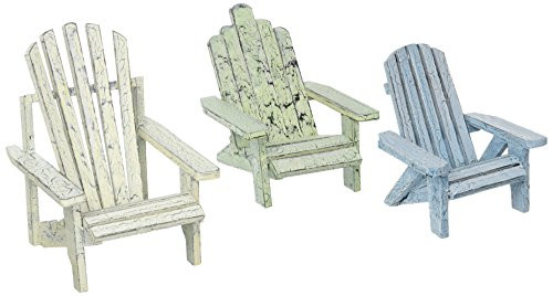 Primitives by Kathy Decorative Wooden Beach Chairs, Set of 3 Pastel Chairs