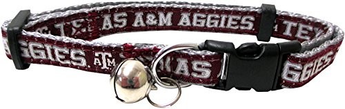 Pets First Collegiate Pet Accessories  Cat Collar  Texas A M Aggies  One Size
