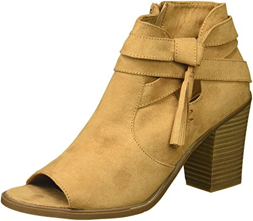 Rampage Women s Promise Ankle Boot  Camel Micro  6 5 Medium US