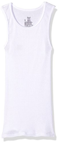 Hanes Boys  Big Ultimate Cool Comfort Tank Undershirt 5 Pack  White  Medium