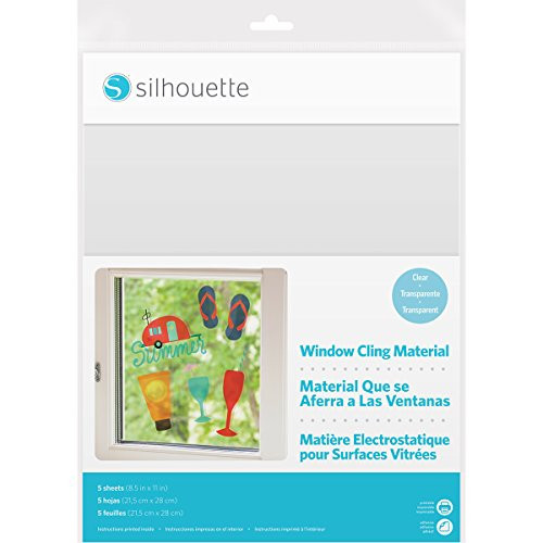 Silhouette of America Media CLR Printable Window Cling 8 5 X11  5 Pkg Clear