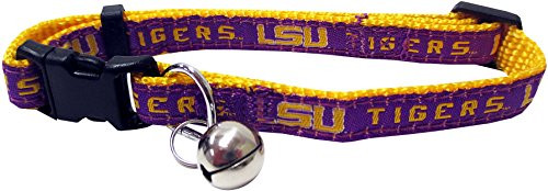 Pets First Collegiate Pet Accessories  Cat Collar  LSU Tigers  One Size