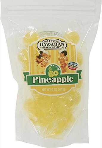 Pineapple Old Fashion Hard Candy Hawaii  8 Ounce Resealable Bag