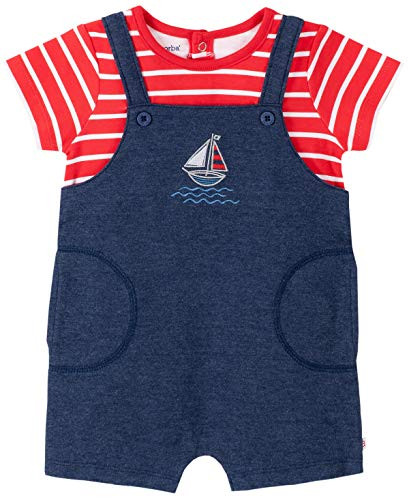 absorba Baby Boys  Short Sleeves Romper  Red Navy  18M