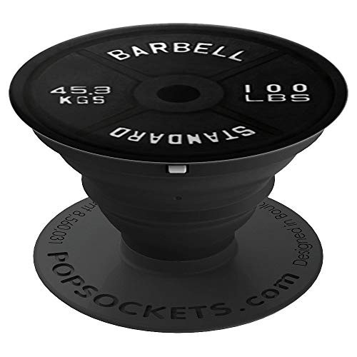 Weight Plate Barbell Trainer Workout Gym Fitness Squat PopSockets Grip and Stand for Phones and Tablets Weight Plate Barbell Trainer Workout Gym Fitness Squat PopSockets Grip and Stand for Phones and Tablets